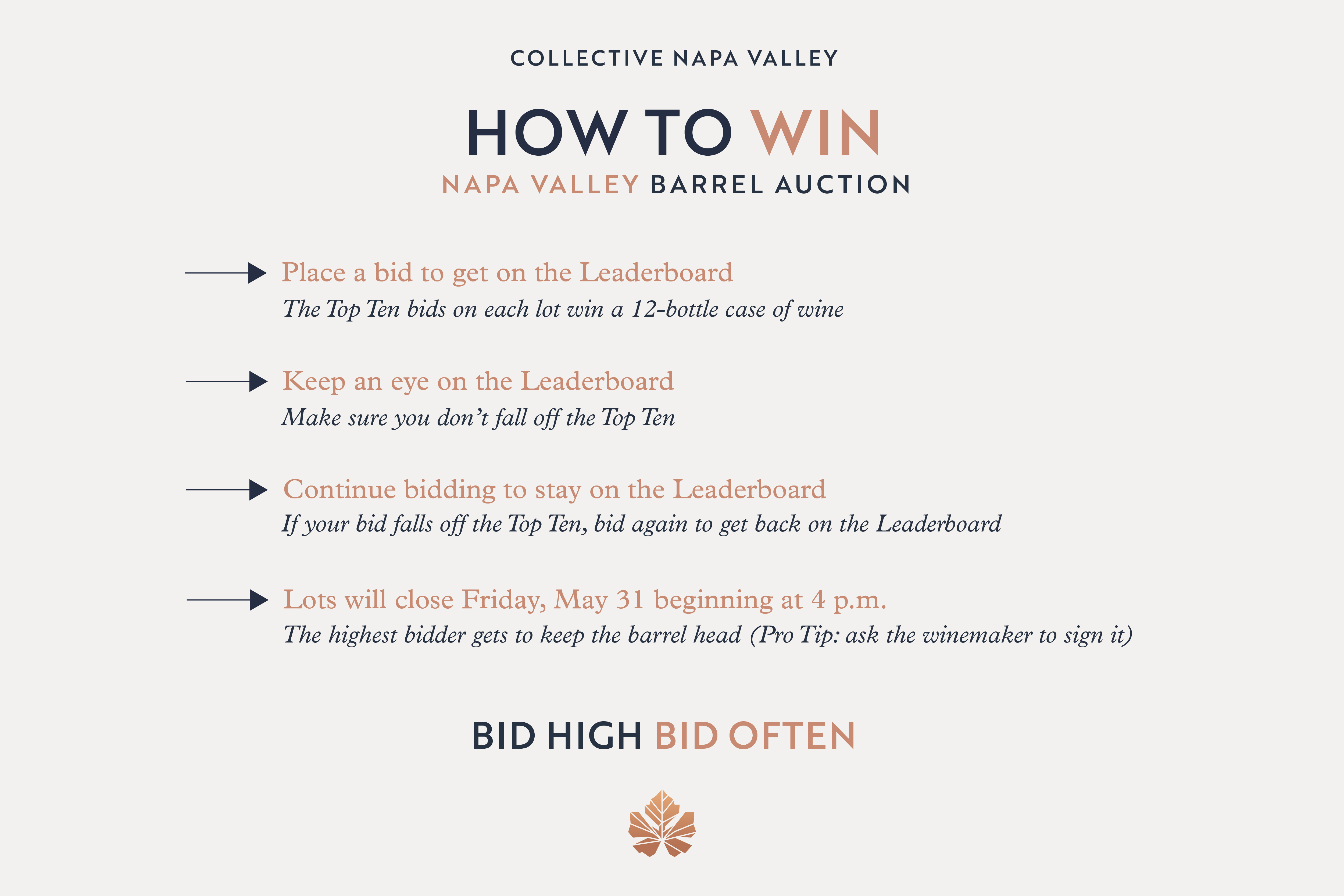 how to bid at the collective napa valley barrel auction